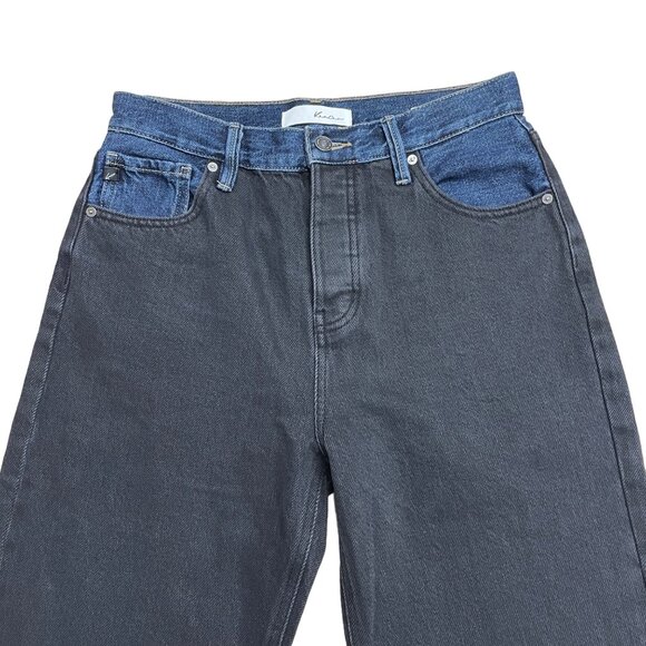 KANCAN JEANS REGAN HIGH RISE 90S BOYFRIEND TWO TONE SIZE 7/27 KC8680BK - Picture 4 of 12